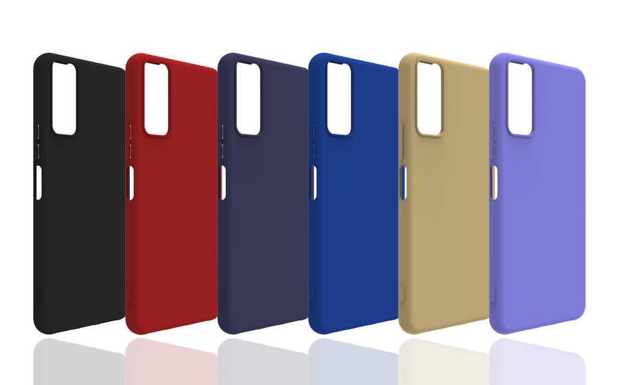 Vivo Y20S Kılıf Zore Biye Silikon Lacivert