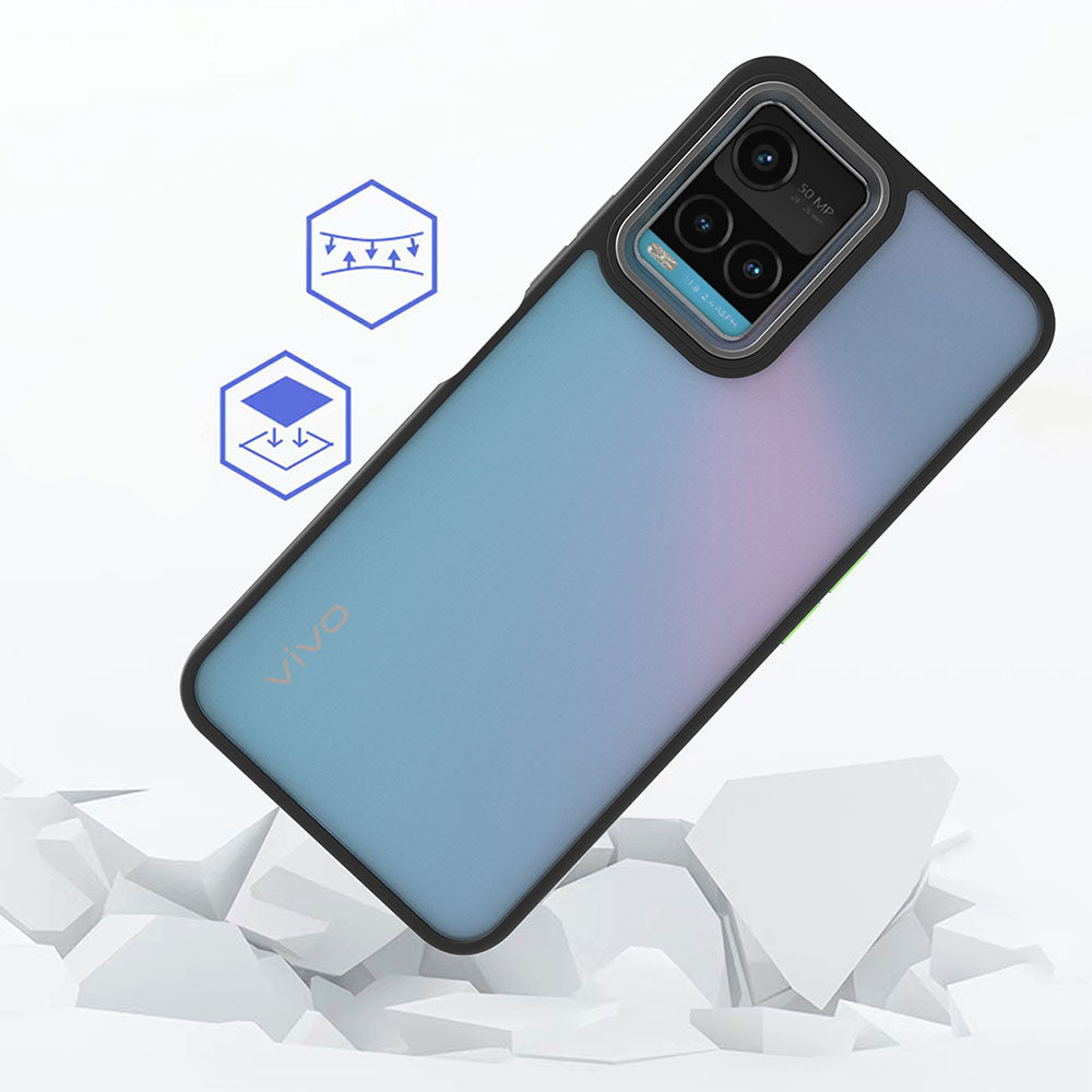 Vivo Y21S Kılıf Zore Flora Kapak Siyah