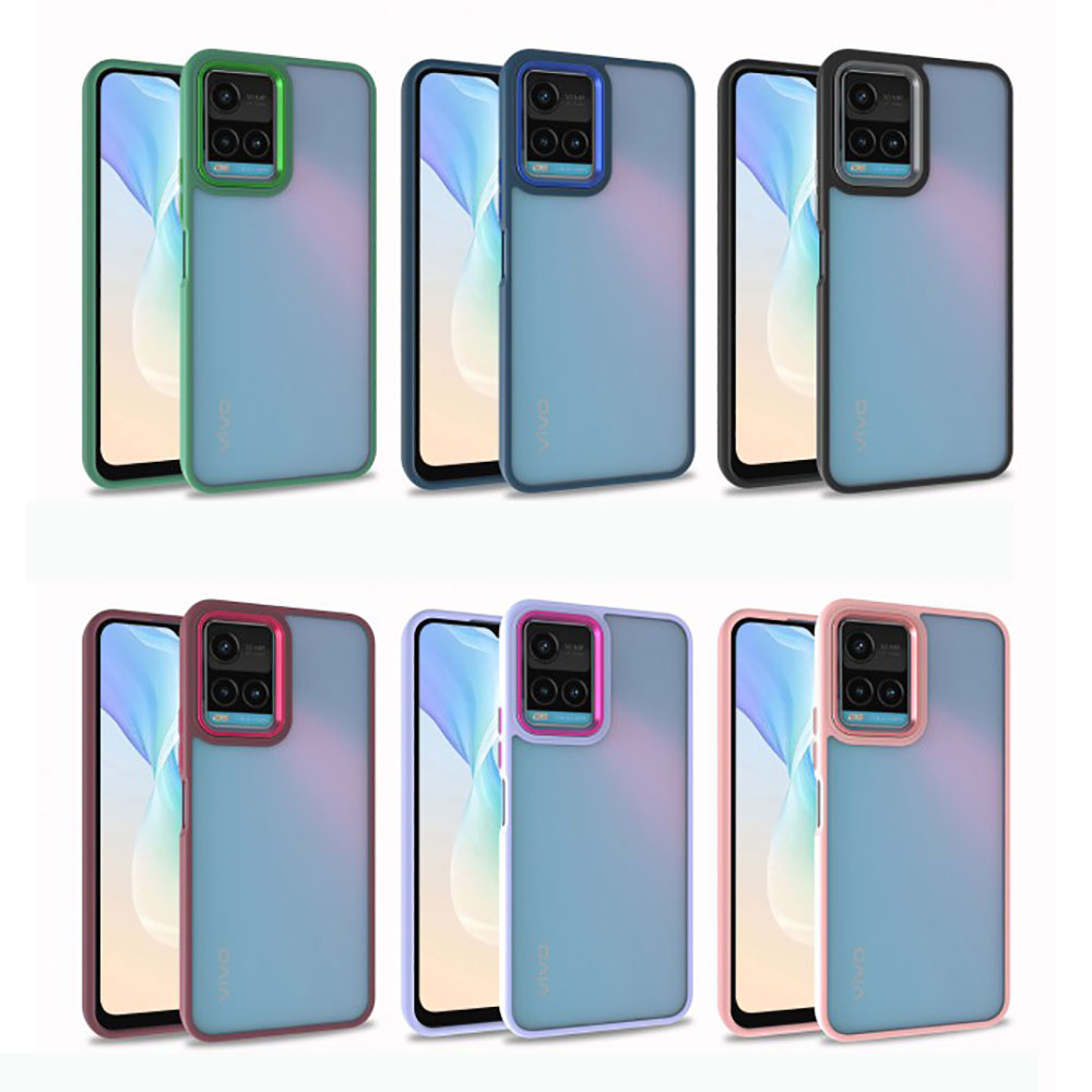 Vivo Y21S Kılıf Zore Flora Kapak Siyah