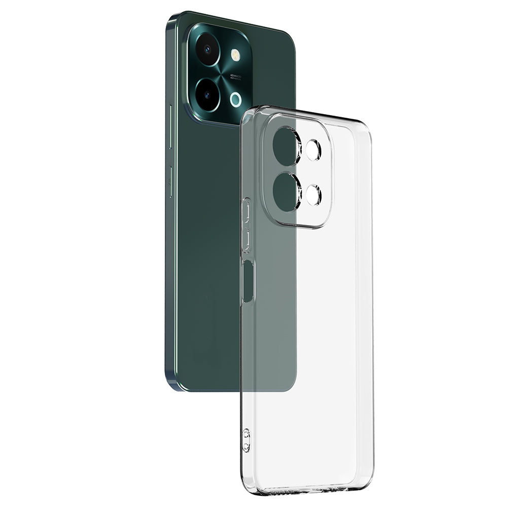Vivo Y28 Kılıf Zore Süper Silikon Kapak Şeffaf