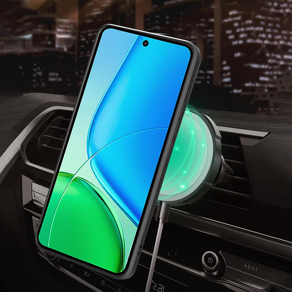 Vivo Y29 4G Kılıf Magnetik Standlı Kamera Korumalı Zore Sürgülü Vega Kapak Mavi