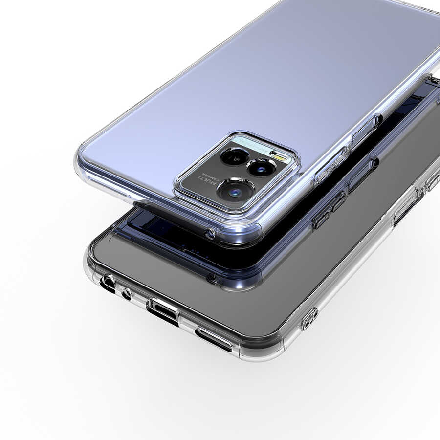 Vivo Y32 Kılıf Zore Kamera Korumalı Süper Silikon Kapak Renksiz