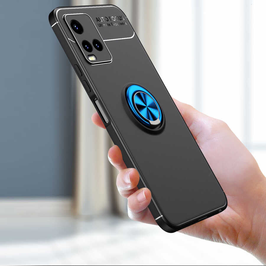 Vivo Y32 Kılıf Zore Ravel Silikon Kapak Mavi