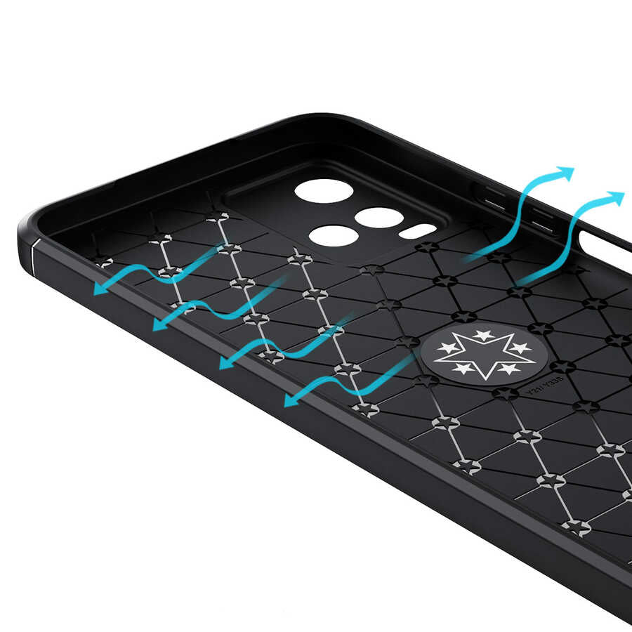 Vivo Y32 Kılıf Zore Ravel Silikon Kapak Siyah