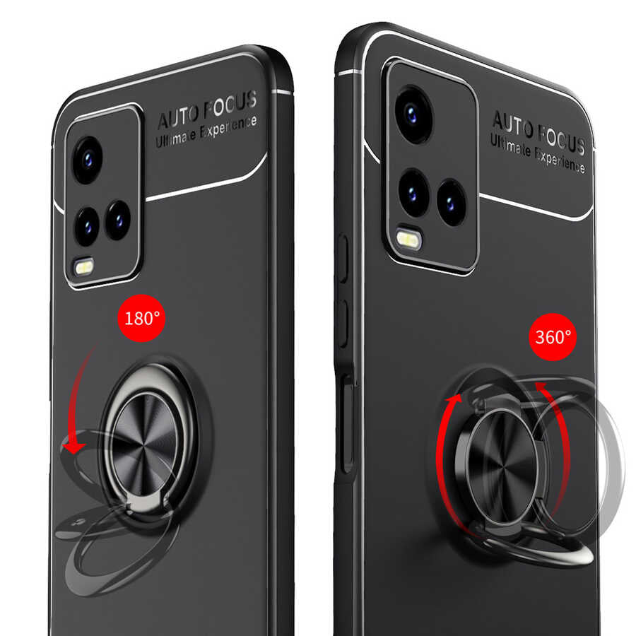 Vivo Y33S Kılıf Zore Ravel Silikon Kapak Siyah