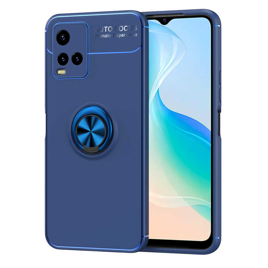 Vivo Y33S Kılıf Zore Ravel Silikon Kapak Mavi