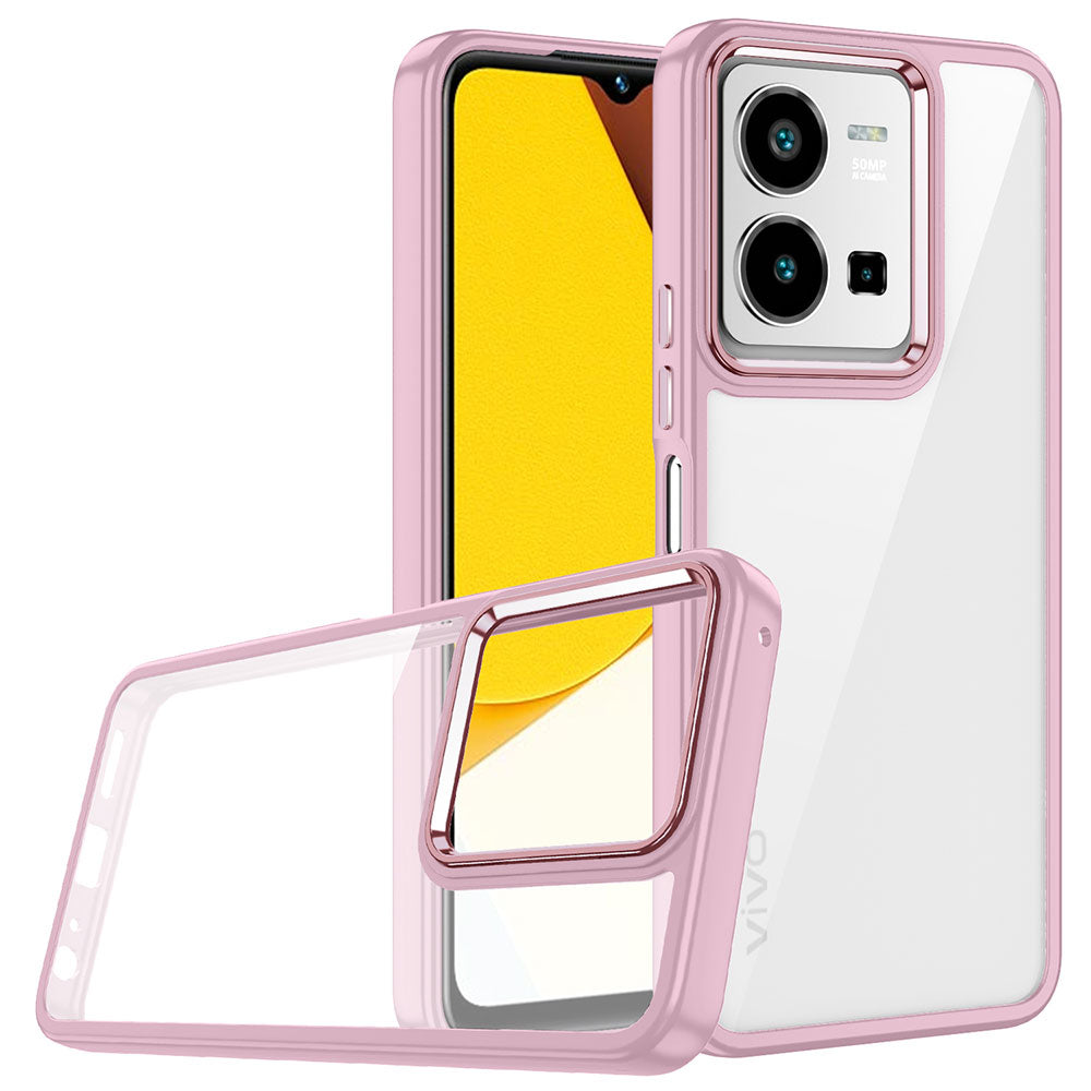 Vivo Y35 Kılıf Zore Flora Kapak Rose Gold