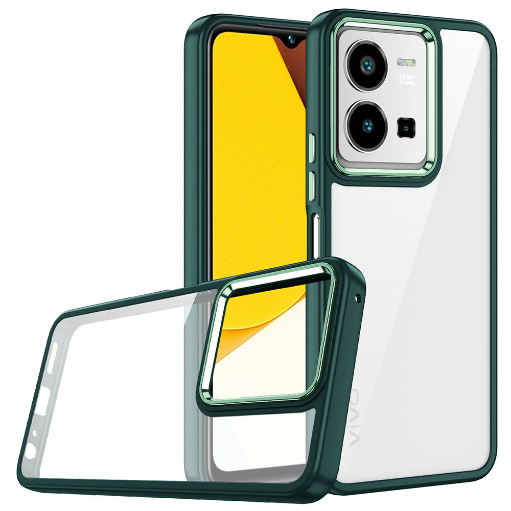 Vivo Y35 Kılıf Zore Flora Kapak Yeşil