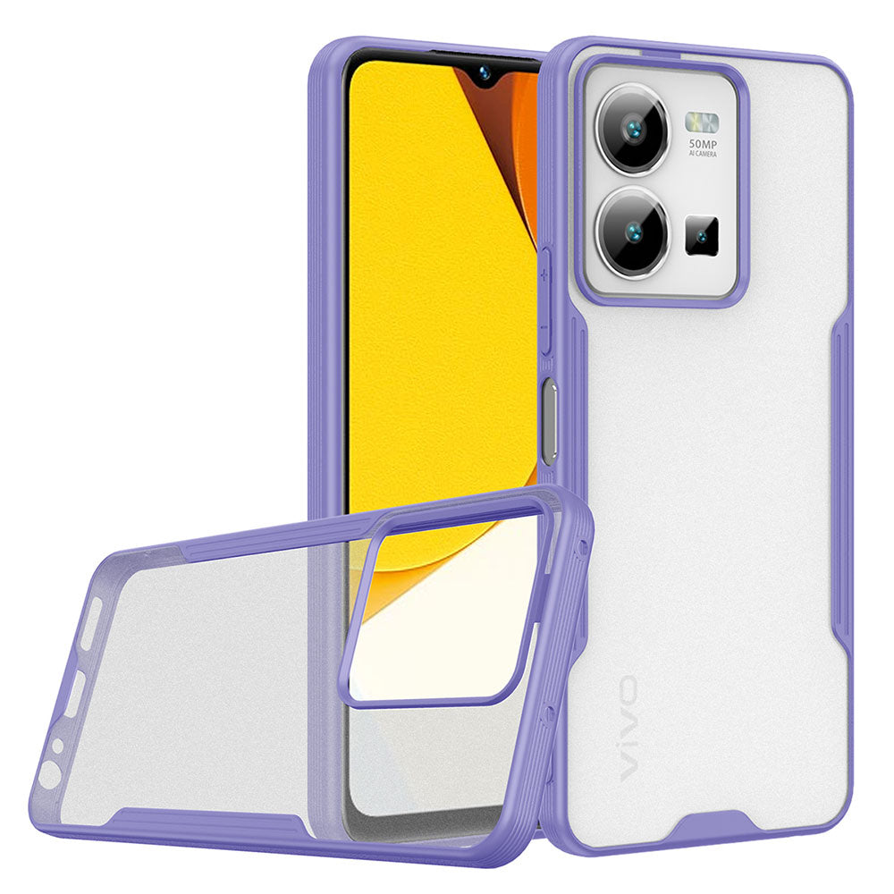 Vivo Y35 Kılıf Zore Parfe Kapak Mor