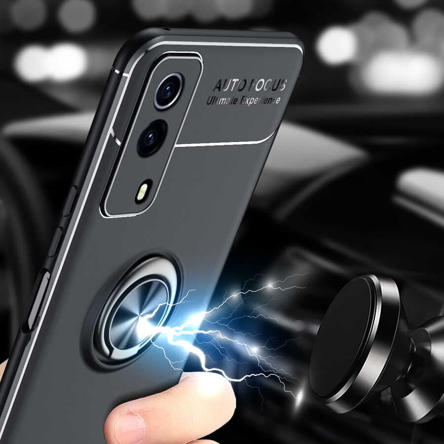 Vivo Y53S 4G Kılıf Zore Ravel Silikon Kapak Siyah
