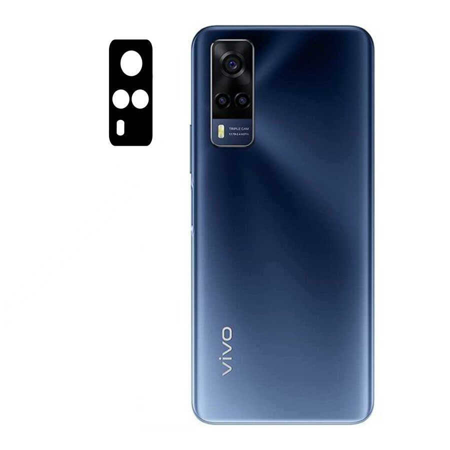 Vivo Y53S 4G Zore 3D Kamera Camı Siyah