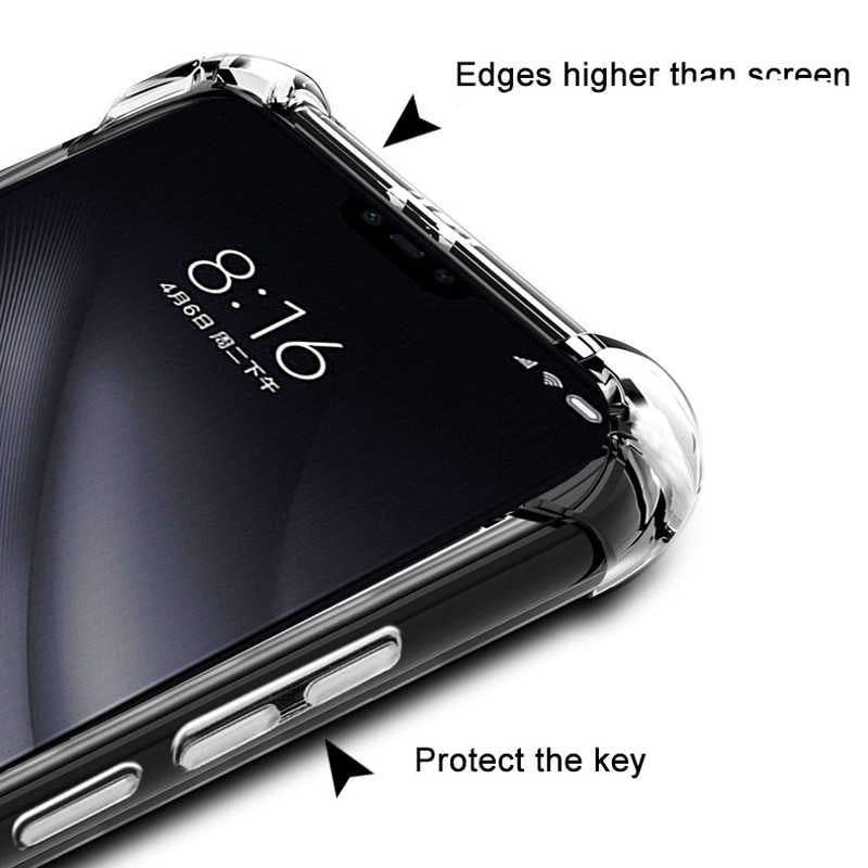 Xaiomi Mi 8 Lite Kılıf Zore Nitro Anti Shock Silikon Renksiz