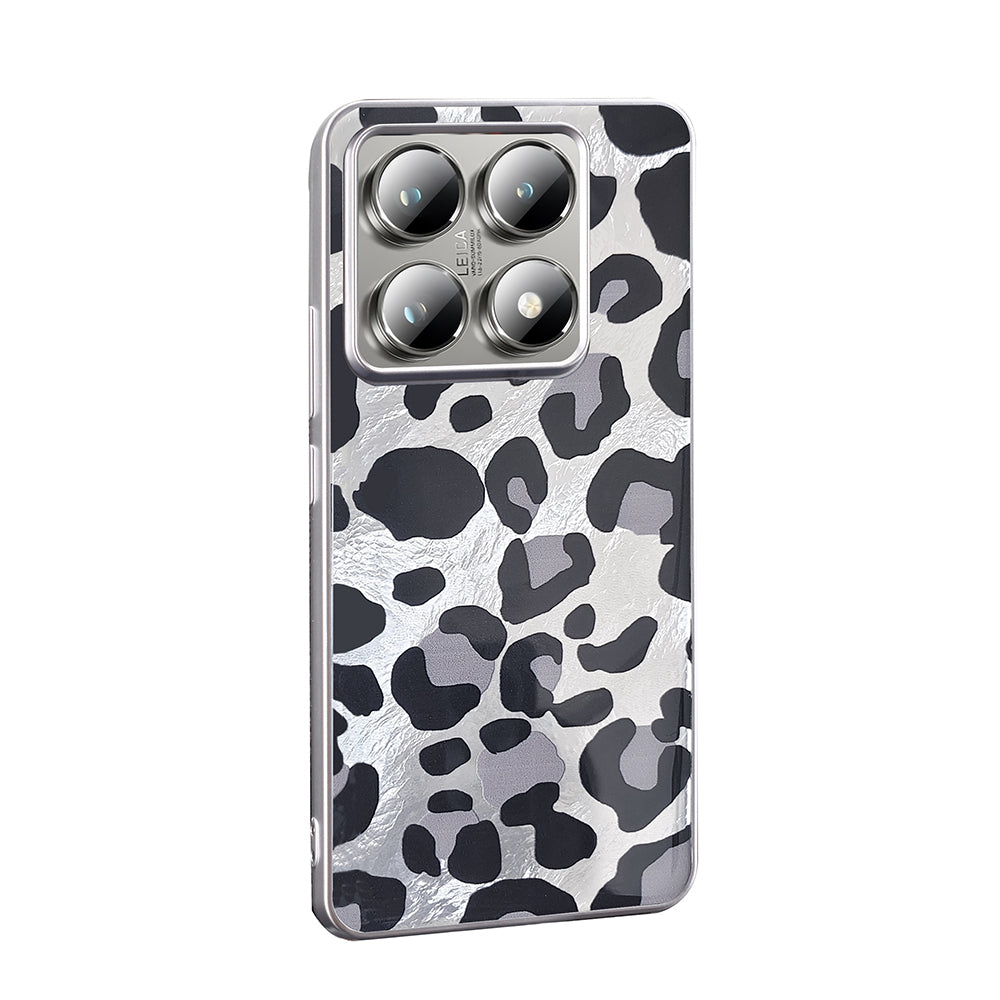 Xiaomi 14T Kılıf Desenli Zore Mep Kapak Gri Leopar