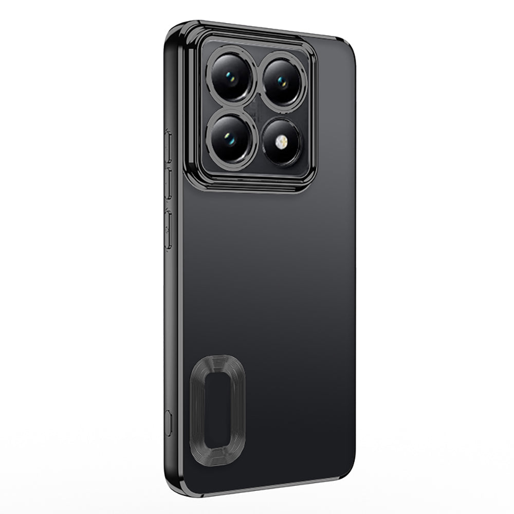 Xiaomi 14T Pro Kılıf Kamera Korumalı Logo Gösteren Zore Omega Kapak Siyah