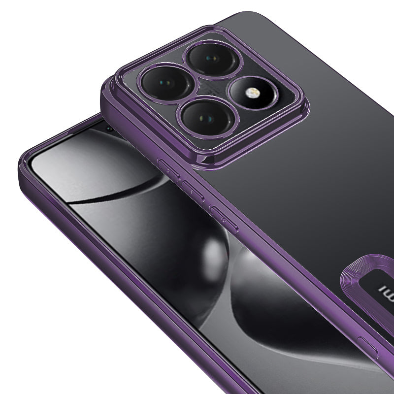 Xiaomi 14T Pro Kılıf Kamera Korumalı Logo Gösteren Zore Omega Kapak Derin Mor