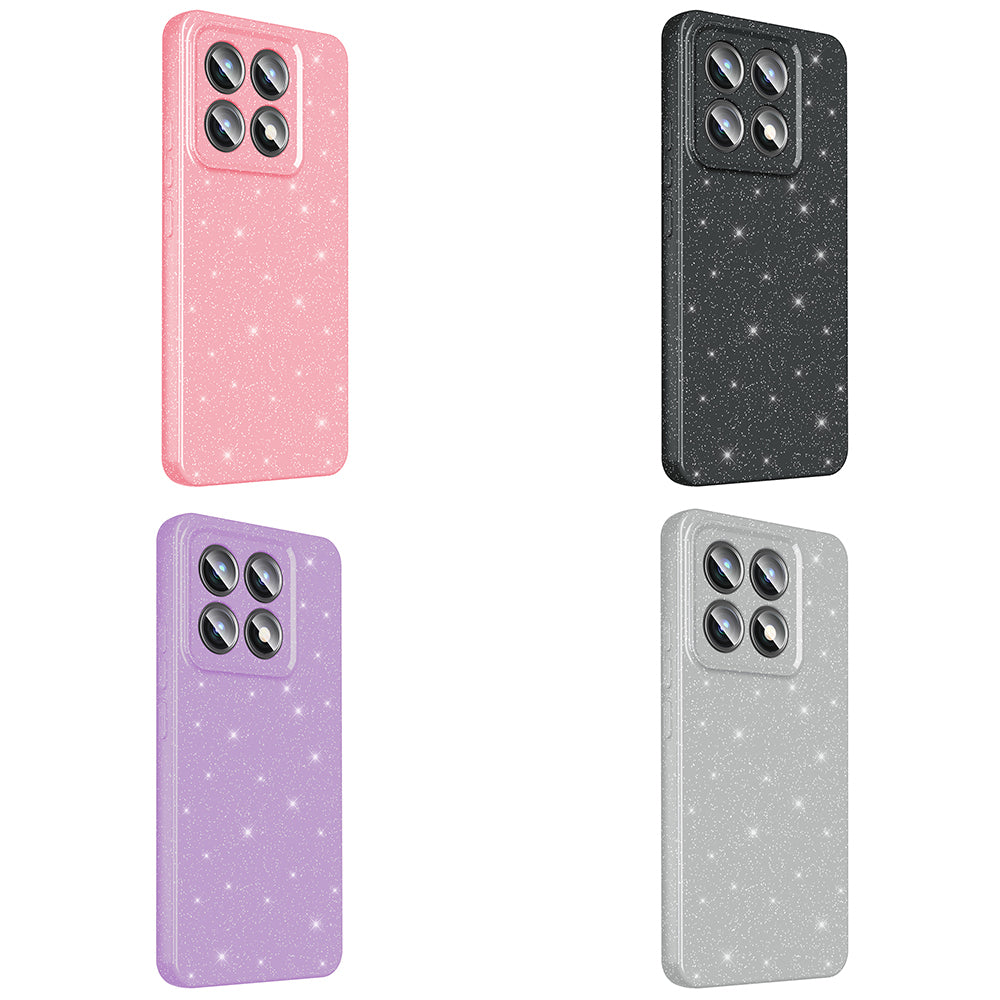 Xiaomi 14T Pro Kılıf Kamera Korumalı Simli Lüks Zore Koton Kapak Açık Pembe