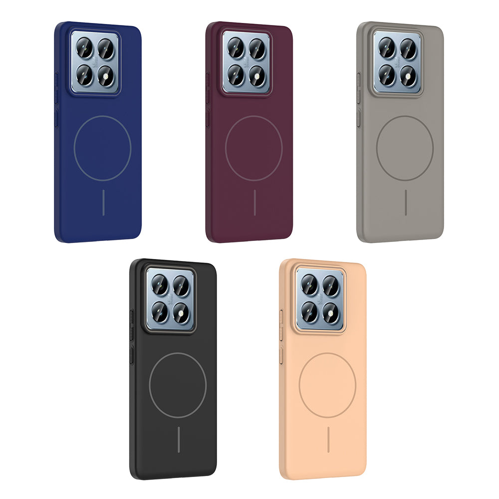 Xiaomi 14T Pro Kılıf M-safe Şarj Özellikli Zore Ruby Sert Kapak Desert Titanyum