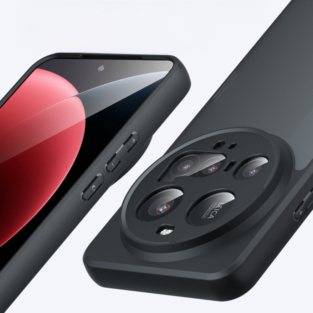 Xiaomi 15 Ultra Kılıf Kamera Korumalı Şeffaf Arka Yüzey Zore New Roll Kapak Siyah