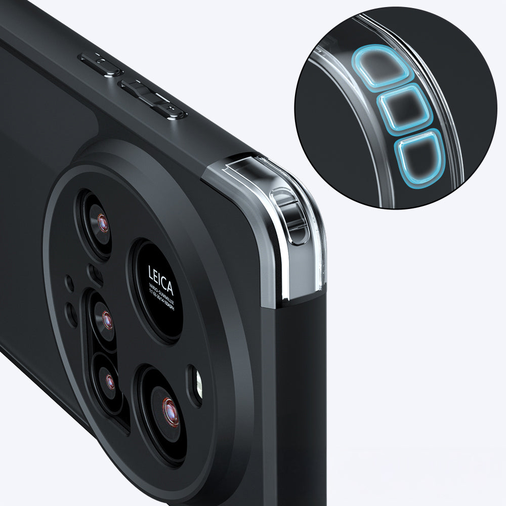 Xiaomi 15 Ultra Kılıf Kamera Korumalı Şeffaf Arka Yüzey Zore New Roll Kapak Siyah