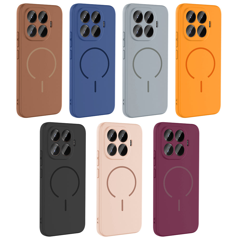 Xiaomi 15T Pro Kılıf M-safe Şarj Özellikli Zore Meta Kapak Turuncu