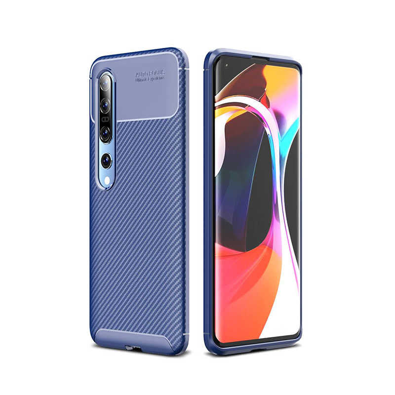 Xiaomi Mi 10 Kılıf Zore Negro Silikon Kapak Lacivert