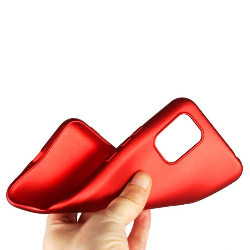 Xiaomi Mi 10 Lite Kılıf Zore Premier Silikon Kapak Kırmızı