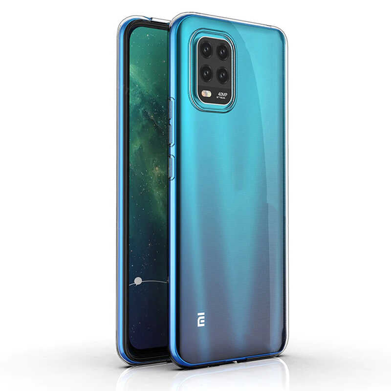 Xiaomi Mi 10 Lite Kılıf Zore Süper Silikon Kapak Renksiz