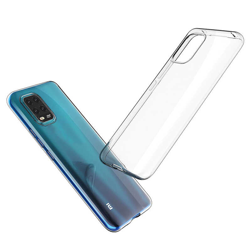 Xiaomi Mi 10 Lite Kılıf Zore Süper Silikon Kapak Renksiz