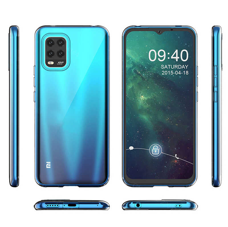 Xiaomi Mi 10 Lite Kılıf Zore Süper Silikon Kapak Renksiz
