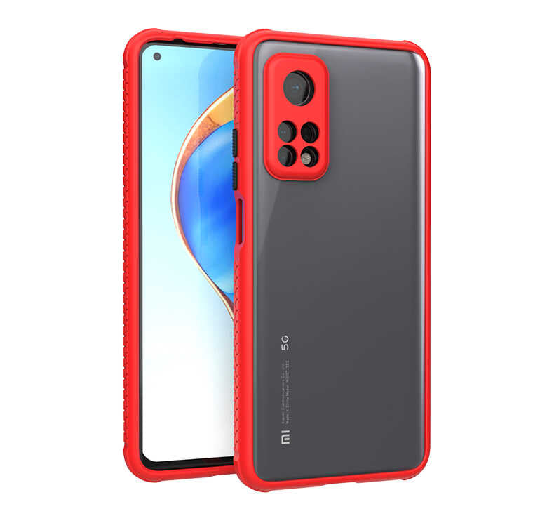Xiaomi Mi 10T 5G Kılıf Zore Kaff Kapak Kırmızı