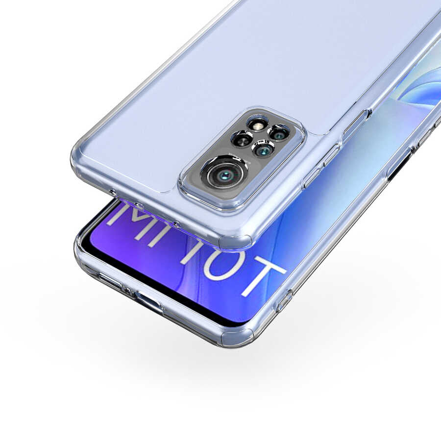 Xiaomi Mi 10T 5G Kılıf Zore Kamera Korumalı Süper Silikon Kapak Renksiz