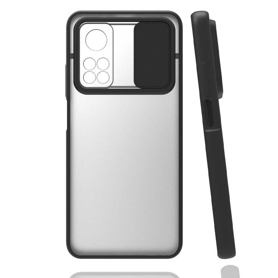 Xiaomi Mi 10T 5G Kılıf Zore Lensi Kapak Siyah