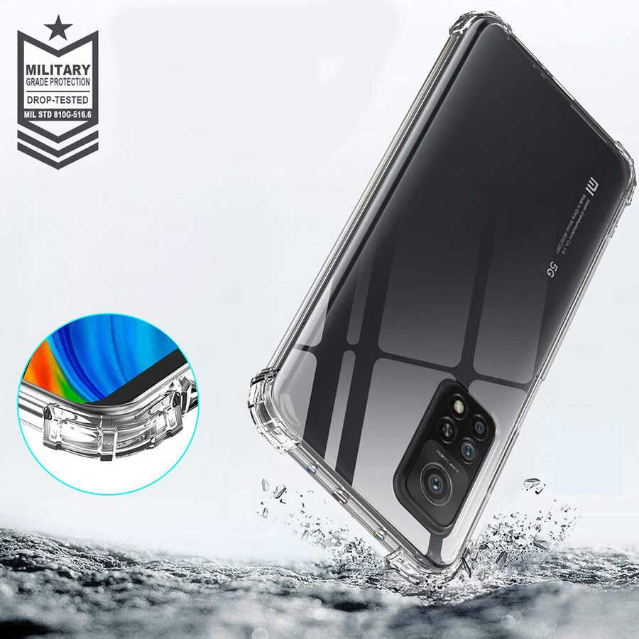 Xiaomi Mi 10T 5G Kılıf Zore Nitro Anti Shock Silikon Renksiz