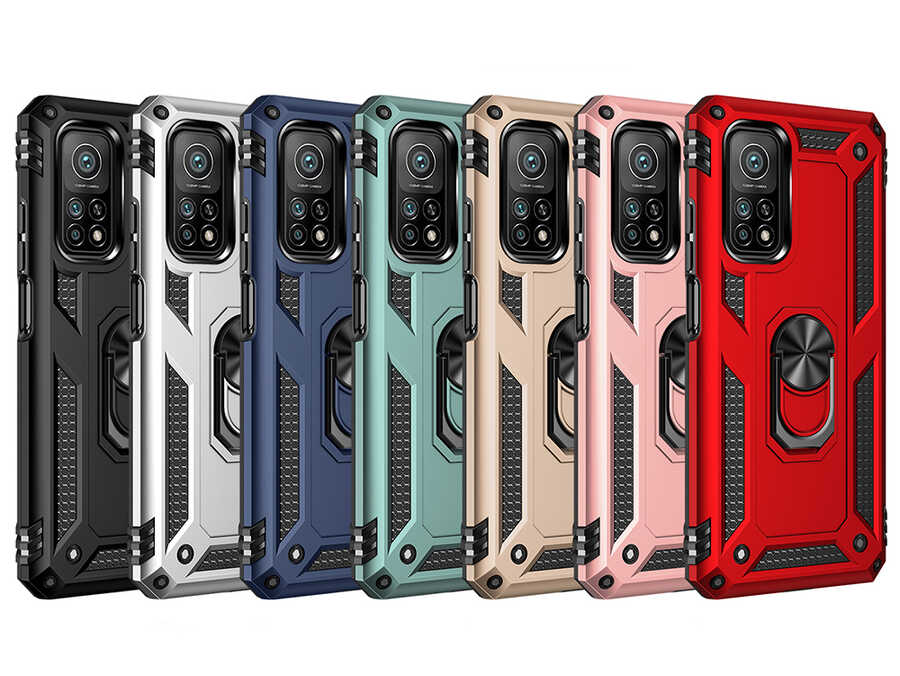 Xiaomi Mi 10T 5G Kılıf Zore Vega Kapak Gri