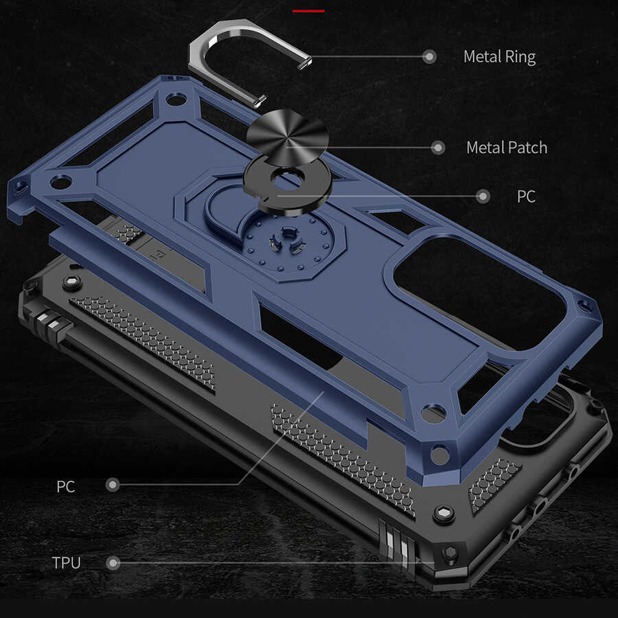 Xiaomi Mi 10T 5G Kılıf Zore Vega Kapak Mavi