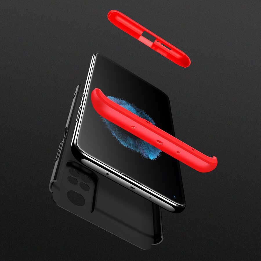 Xiaomi Mi 10T Pro 5G Kılıf Zore Ays Kapak Siyah-Kırmızı