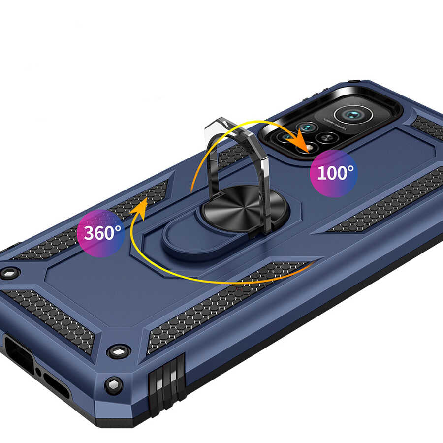 Xiaomi Mi 10T Pro 5G Kılıf Zore Vega Kapak Gri