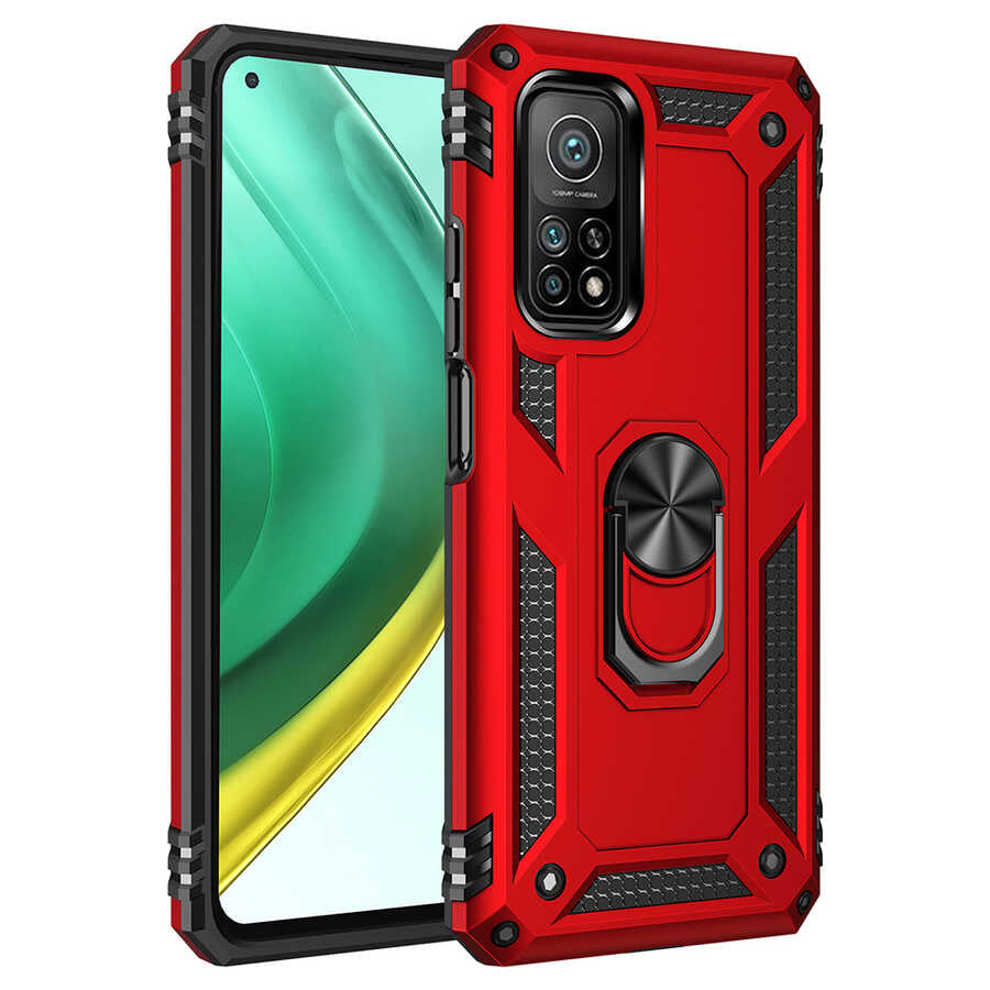 Xiaomi Mi 10T Pro 5G Kılıf Zore Vega Kapak Kırmızı