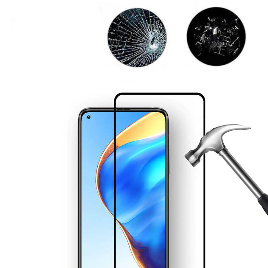 Xiaomi Mi 10T Pro 5G Zore Kenarları Kırılmaya Dayanıklı Cam Ekran Koruyucu Siyah