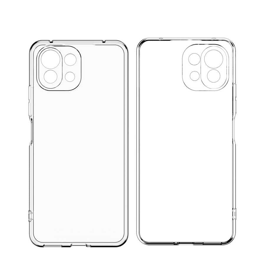 Xiaomi Mi 11 Kılıf Zore Kamera Korumalı Süper Silikon Kapak Renksiz