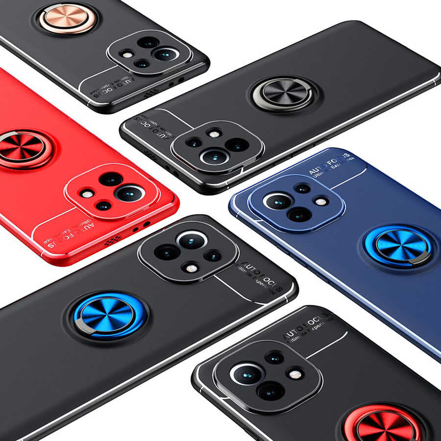 Xiaomi Mi 11 Kılıf Zore Ravel Silikon Kapak Siyah-Mavi