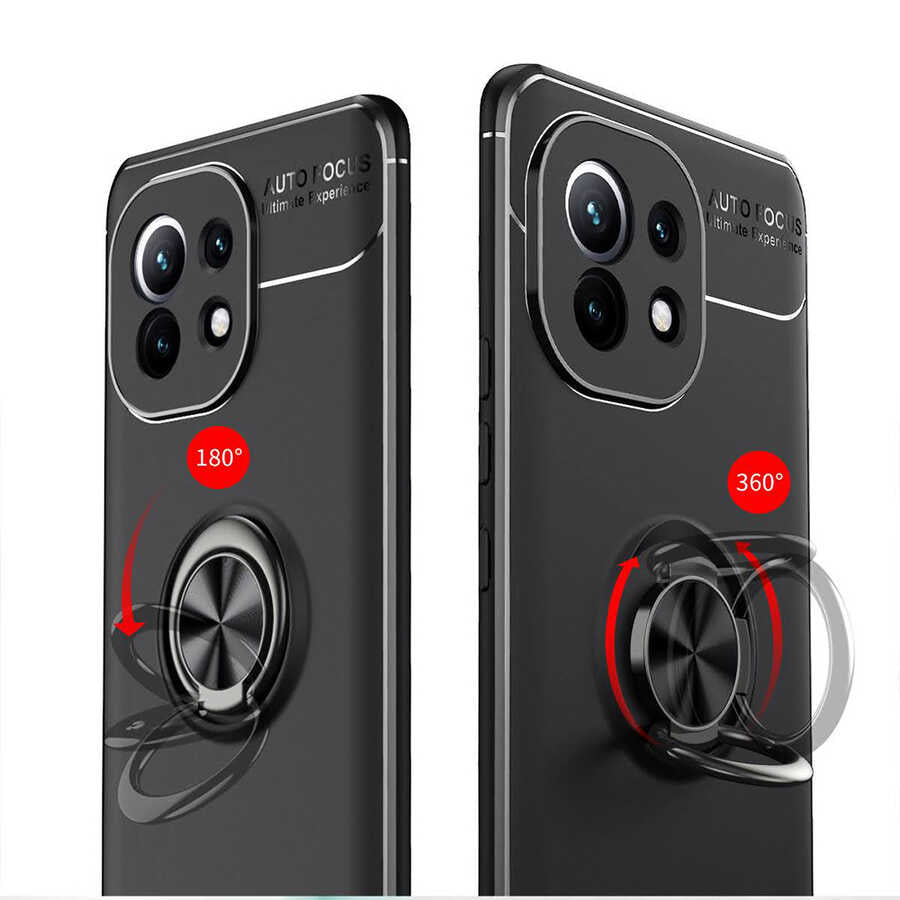 Xiaomi Mi 11 Kılıf Zore Ravel Silikon Kapak Kırmızı