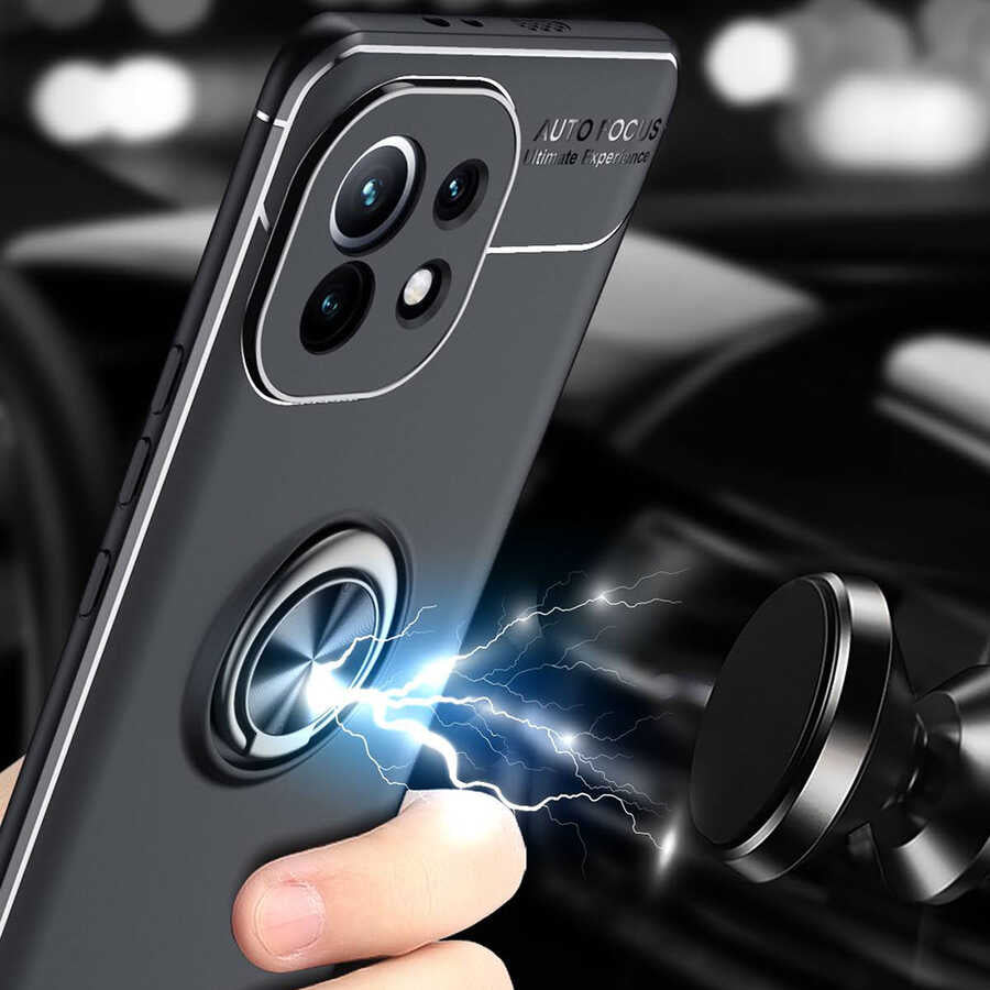 Xiaomi Mi 11 Kılıf Zore Ravel Silikon Kapak Kırmızı