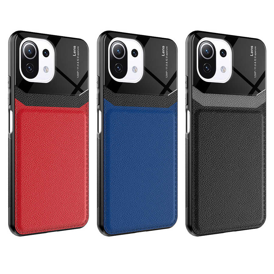 Xiaomi Mi 11 Lite Kılıf Zore Emiks Kapak Siyah