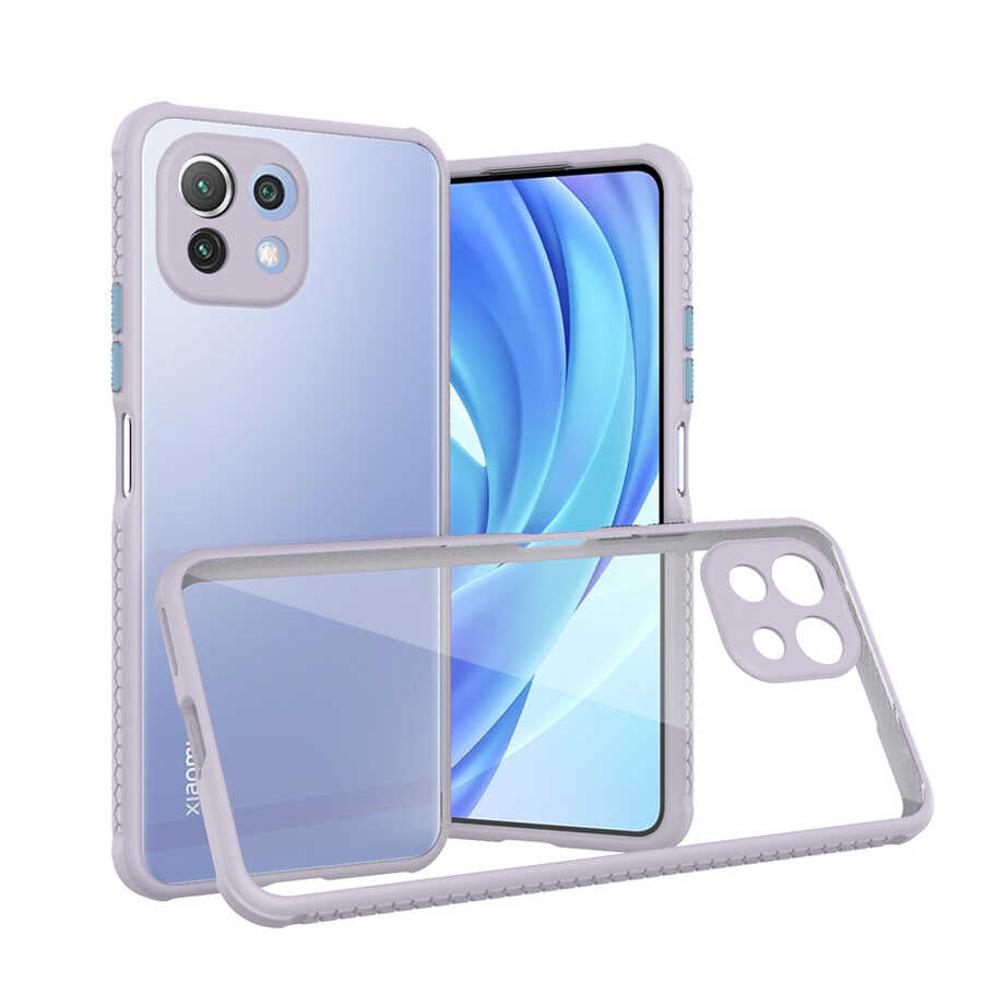 Xiaomi Mi 11 Lite Kılıf Zore Kaff Kapak Mor