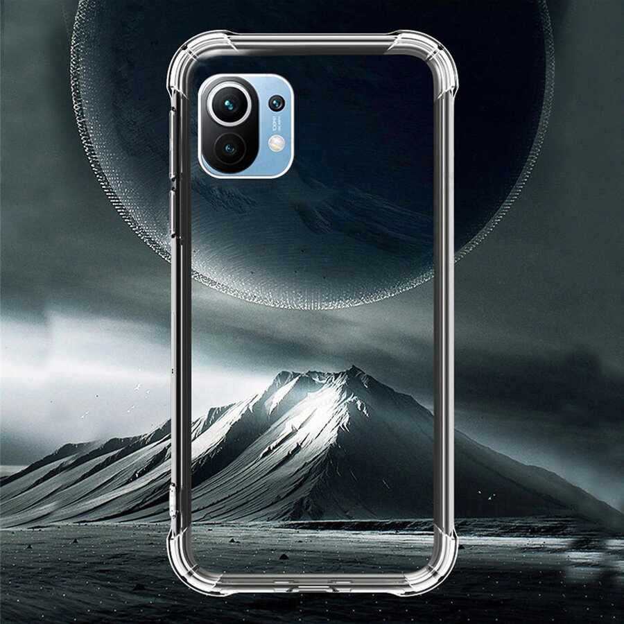 Xiaomi Mi 11 Lite Kılıf Zore Kamera Korumalı Nitro Anti Shock Silikon Renksiz