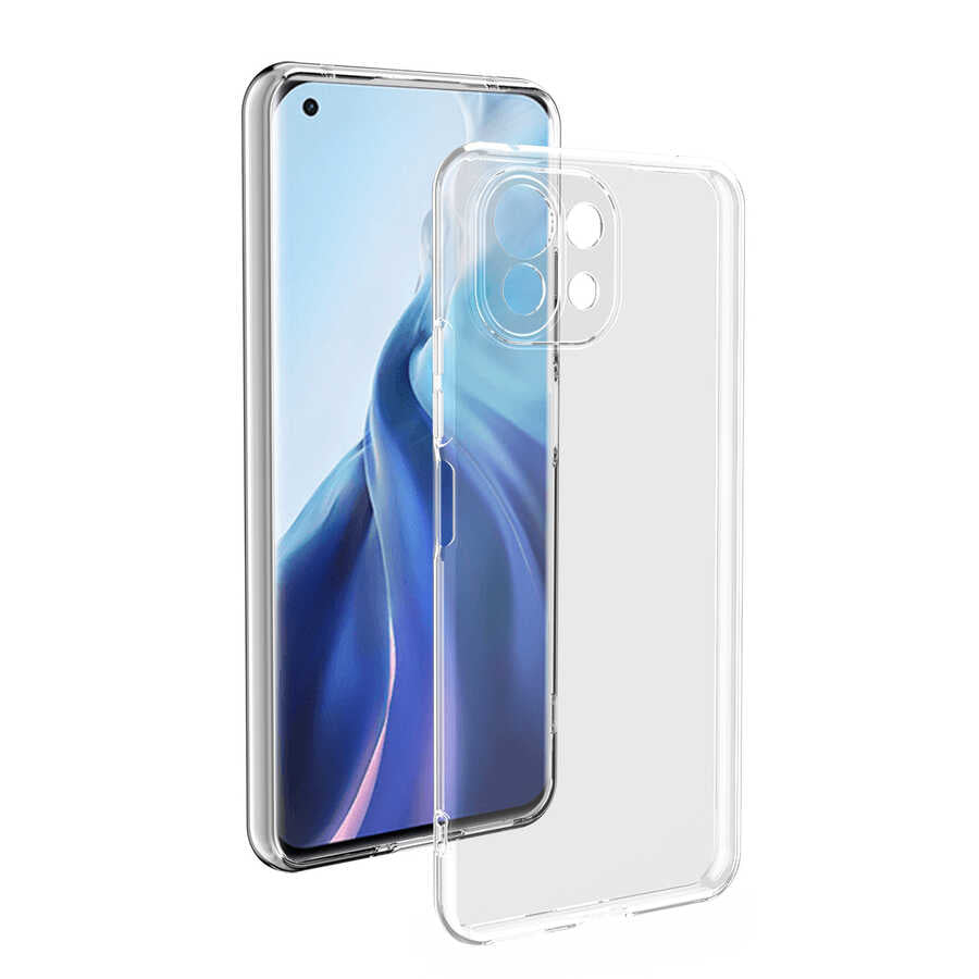Xiaomi Mi 11 Lite Kılıf Zore Kamera Korumalı Süper Silikon Kapak Renksiz