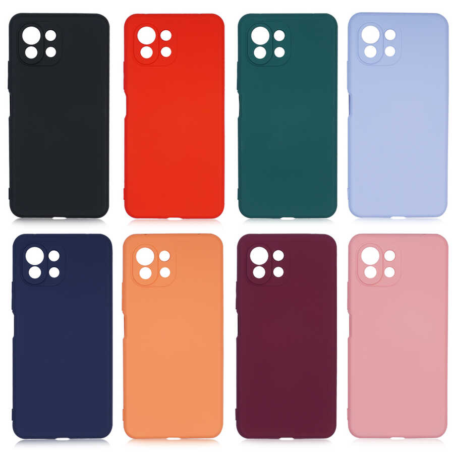 Xiaomi Mi 11 Lite Kılıf Zore Mara Lansman Kapak Turuncu