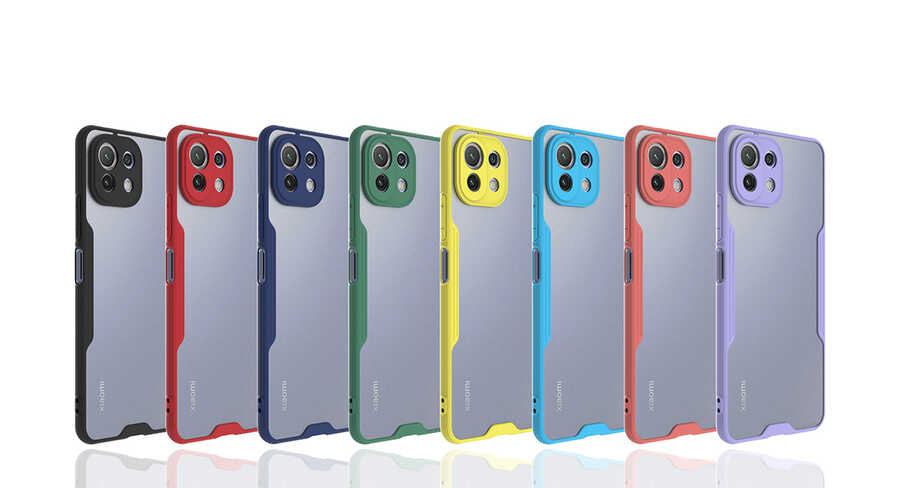 Xiaomi Mi 11 Lite Kılıf Zore Parfe Kapak Sarı
