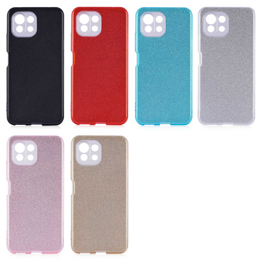 Xiaomi Mi 11 Lite Kılıf Zore Shining Silikon Siyah